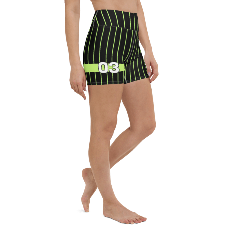 Pinstripe Yoga Shorts