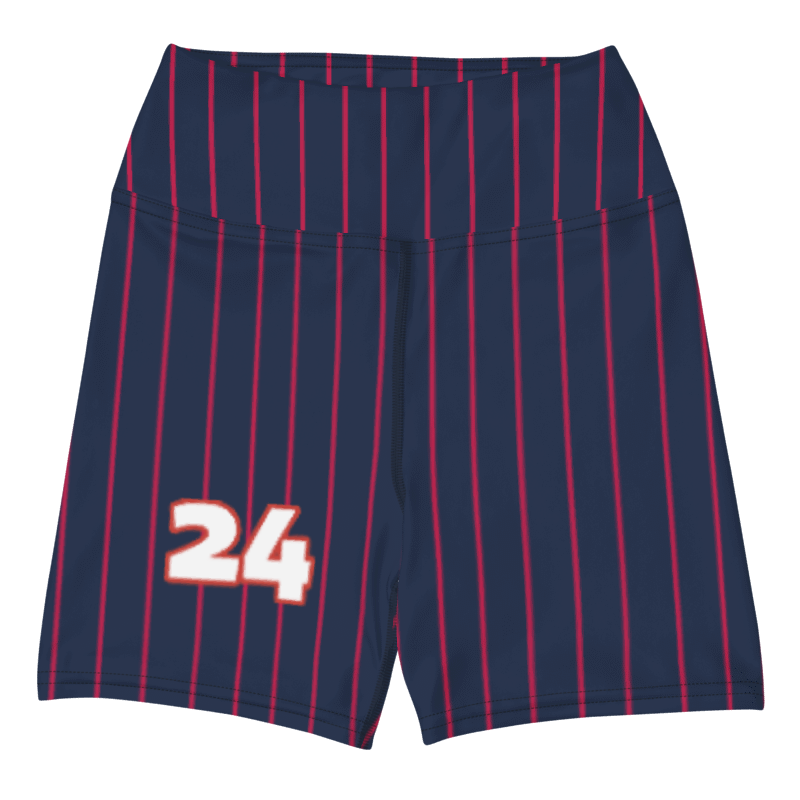 Pinstripe Yoga Shorts