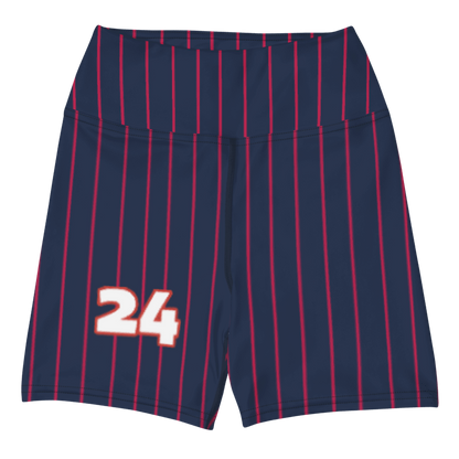 Pinstripe Yoga Shorts